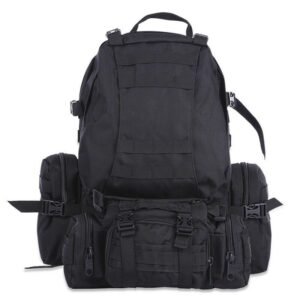 50L Outdoor Backpack Molle Military Tactical Backpack Rucksack Sports Bag Waterproof Camping Hiking Backpack Travel – Black