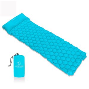 Air mattress sleeping bag – Light blue
