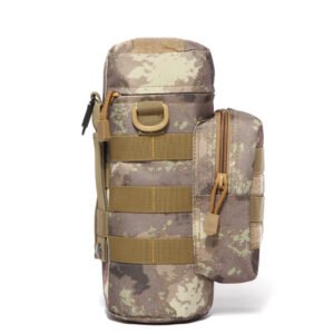 Outdoor Tactical Water Bottle Bag Military Fan Camouflage Outdoor Travel Hiking Climbing Accessory Bag – 8 style, Water bag and rope