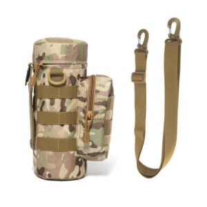 Outdoor Tactical Water Bottle Bag Military Fan Camouflage Outdoor Travel Hiking Climbing Accessory Bag – 5 style, Water bag and rope
