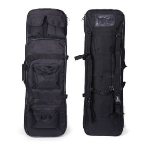 Tactical Airsoft Paintball Gun Protection Bag Fishing Bag Airsoft Square Bags Shoulder Pouch Double Pack – Black, 100cm