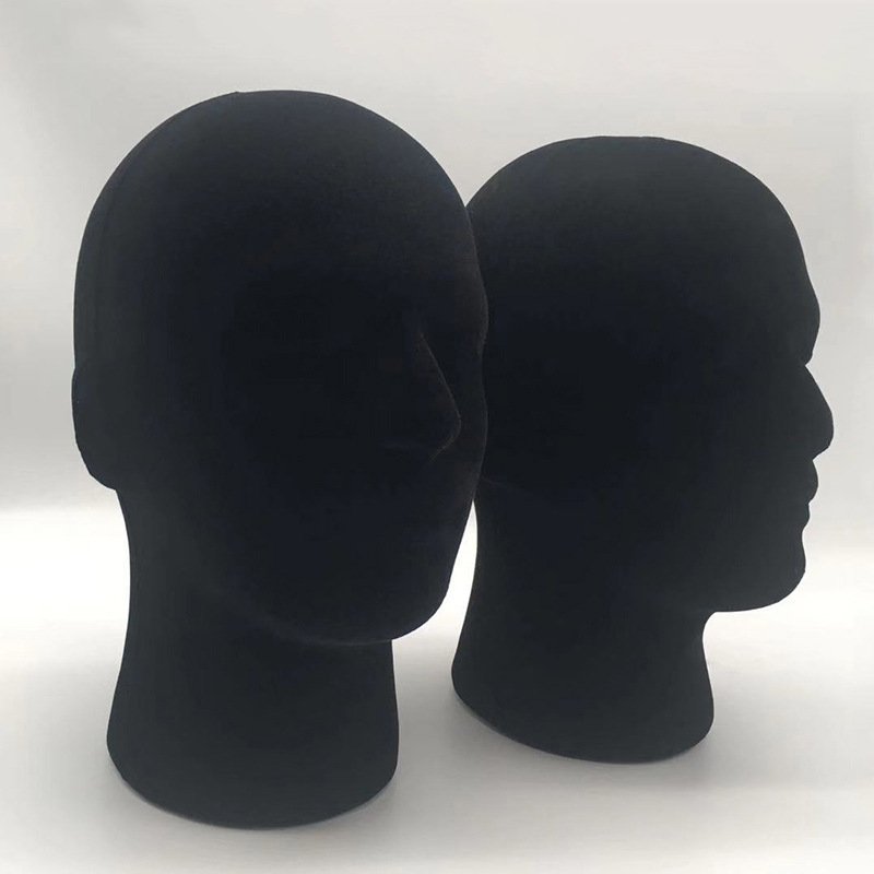 Flocking Foam Mannequin Head Black Foam Mannequin Head Mold Foam Mannequin Head - Image 5