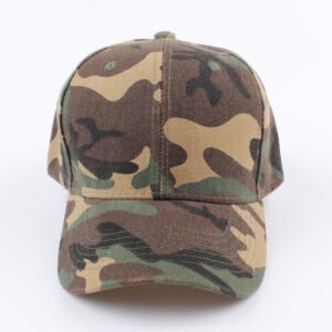 Retro Cap Camouflage Baseball Cap Men’s And Women’s Sun Hat Curved Brim Hat – Khaki camouflage, adjustable