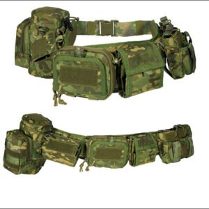 Army Fan Camouflage Multifunctional Tactical Pockets Men And Women Sports Fishing Pockets Outdoor Sports Mountaineering Cycling Bag – Jungle camouflage, 5accessory packs for the belt