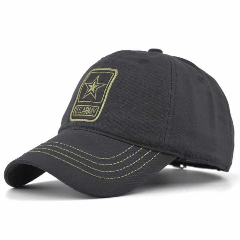 Men'S Camouflage Baseball Cap U.S.Army Embroidered Pentagram Cap Spring And Autumn Canvas Sun Hat - Image 2
