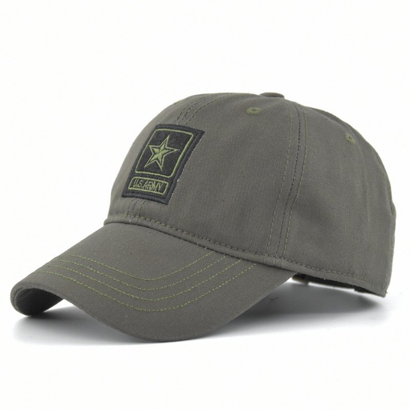Men'S Camouflage Baseball Cap U.S.Army Embroidered Pentagram Cap Spring And Autumn Canvas Sun Hat - Image 3
