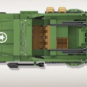 Half-Track Quadruple Anti-Aircraft Vehicle Model Children Assembling Building Block Toys