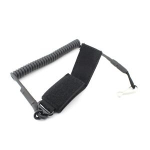 Outdoor Tactical Task Rope Single Point Spring Gun Rope Telephone Rope Strap Safety Rope – Black