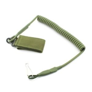 Outdoor Tactical Task Rope Single Point Spring Gun Rope Telephone Rope Strap Safety Rope – Army Green