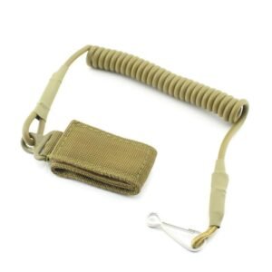 Outdoor Tactical Task Rope Single Point Spring Gun Rope Telephone Rope Strap Safety Rope – Mud color