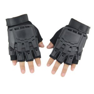 Tactical Gloves Men’s Combat Paintball Training Climbing Half Finger Gloves Men Outdoor – Black, XL