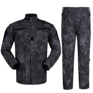 10 Color Sets For Men, Wood Camouflage, Acu Military Uniforms, Army Uniform, Wholesale, In Stock – Snake pattern black plaid, 2XL