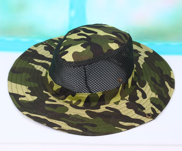 Spring And Summer Windproof Sunshade Outdoor Leisure Hat Breathable Sandal Hat Sunscreen Big Edge Male And Female Hat Camouflage Hat - Image 4