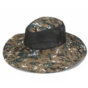 Spring And Summer Windproof Sunshade Outdoor Leisure Hat Breathable Sandal Hat Sunscreen Big Edge Male And Female Hat Camouflage Hat – Digital green