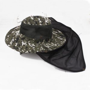Spring And Summer Windproof Sunshade Outdoor Leisure Hat Breathable Sandal Hat Sunscreen Big Edge Male And Female Hat Camouflage Hat – Digital Green Belt Network