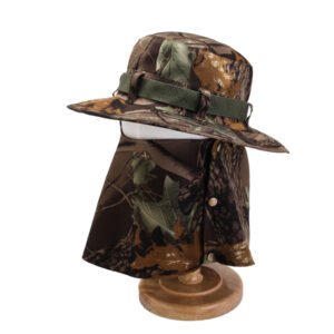 Spring And Summer Windproof Sunshade Outdoor Leisure Hat Breathable Sandal Hat Sunscreen Big Edge Male And Female Hat Camouflage Hat – Green shawl round