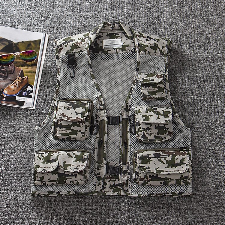 Summer Outdoor Men'S Camouflage Mesh Vest Photography Vest Quick-Drying Vest - Image 2