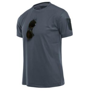 Round Neck Short Sleeve Military Fan Plus Size Tactical T-shirt – Grey, 2XL
