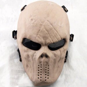 Skull Mask Tactics Outdoor Full Face Mask Field Shield Mask – Sand, All size