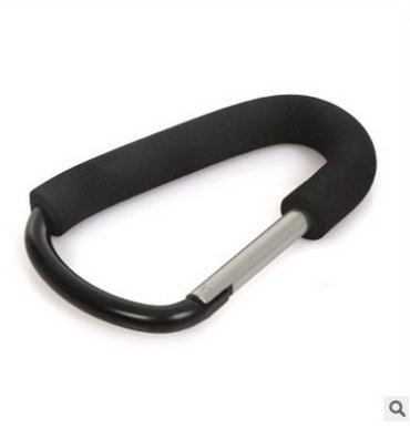360 Degree Rotation High Quality Nylon Velcro Baby Carriage Hook Aluminum Carabiner Baby Carriage Accessories - Image 2