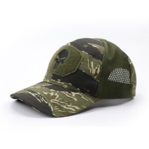 Skull Camouflage BaseballCap Tactical Army Fan Outdoor Sports Hat Velcro Hat Sunshade Hat Mesh Hat – A