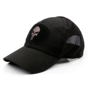 Skull Camouflage BaseballCap Tactical Army Fan Outdoor Sports Hat Velcro Hat Sunshade Hat Mesh Hat – K