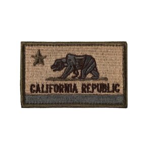 A Large Number Of US State Flag California CALIFORNIAREPUBLIC Embroidery Velcro Armband Cloth Stickers – D, 8X5CM