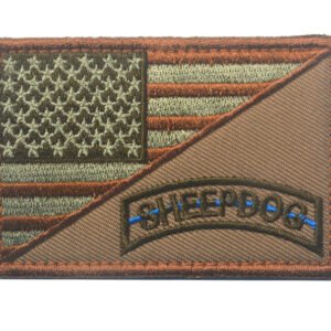 Shepherd Dog Pattern Exquisitely Embroidered Velcro Armband Sticker – E