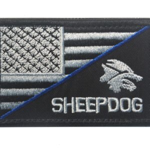 Shepherd Dog Pattern Exquisitely Embroidered Velcro Armband Sticker – D