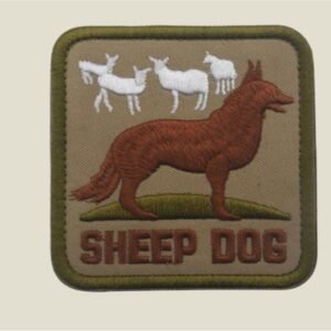 Shepherd Dog Pattern Exquisitely Embroidered Velcro Armband Sticker – B
