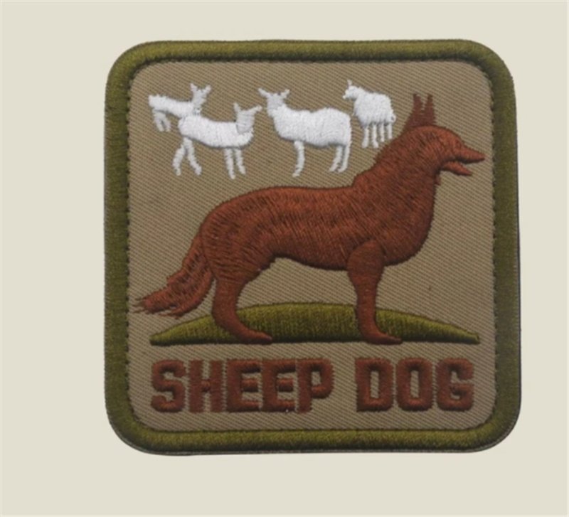 Shepherd Dog Pattern Exquisitely Embroidered Velcro Armband Sticker - Image 8