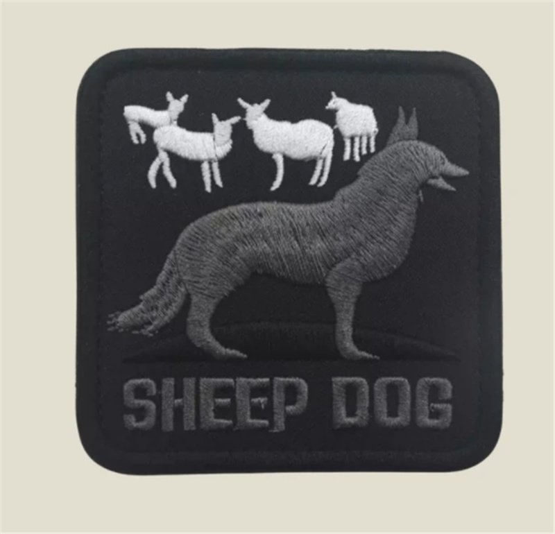 Shepherd Dog Pattern Exquisitely Embroidered Velcro Armband Sticker - Image 5