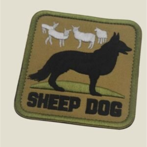 Shepherd Dog Pattern Exquisitely Embroidered Velcro Armband Sticker – A