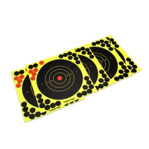 8 Inch Fluorescent Sticker Shooting Gun Target Paper – Yellow, 15pcs