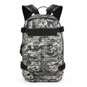 Tactical Backpack Outdoor Travel Bag – White camouflage