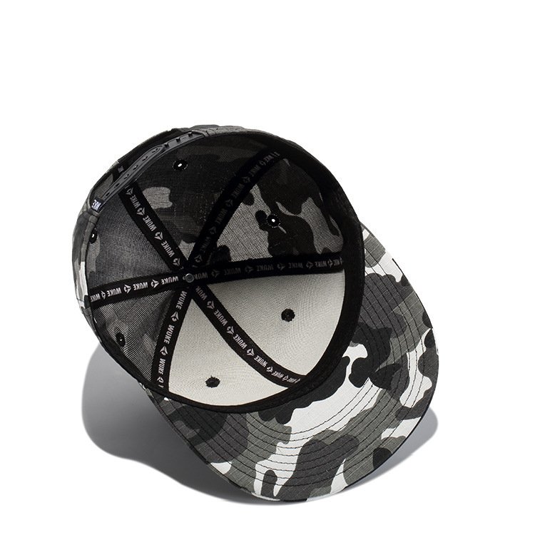 Small Check Cotton Camouflage Baseball Cap - Image 4