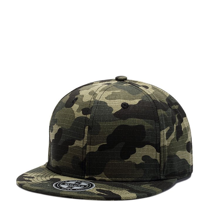 Small Check Cotton Camouflage Baseball Cap - Image 6