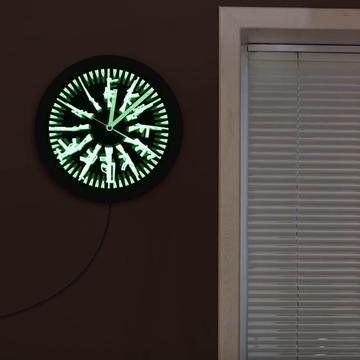 LED Luminous Gun And Bullet Pattern Shape Home Decoration Clock - Image 3
