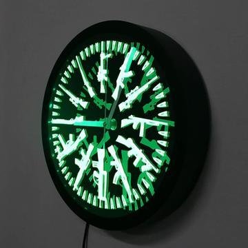 LED Luminous Gun And Bullet Pattern Shape Home Decoration Clock - Image 2