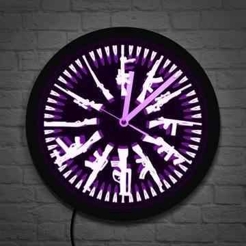 LED Luminous Gun And Bullet Pattern Shape Home Decoration Clock - Image 5