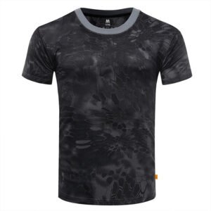 Camouflage Short-Sleeved Men’s And Women’s Sports Round Neck Breathable T-Shirt