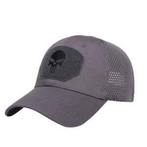 Skull Camouflage BaseballCap Tactical Army Fan Outdoor Sports Hat Velcro Hat Sunshade Hat Mesh Hat – L