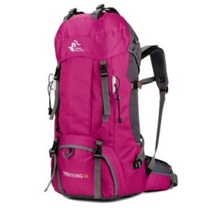 60L Backpack Hiking Backpack Mountaineering Bag – Pink