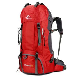 60L Backpack Hiking Backpack Mountaineering Bag – Red