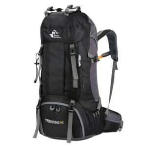 60L Backpack Hiking Backpack Mountaineering Bag – Black