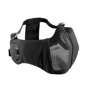 Breathable steel wire tactical mask – Black, One size