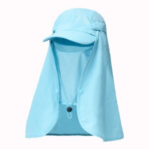 Quick-Drying Hat Climbing Cap Summer Folding Baseball Cap – Blue