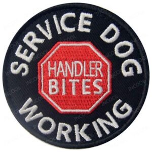 Service Dog Badge Tactical Dog Vest With Embroidery Velcro Patch Cloth Patch – 7 Style