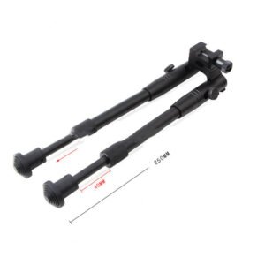 Retractable Tactical Elastic Bipod Black – Black