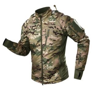 Outdoor waterproof camouflage stormsuit Plush super light warm clothing